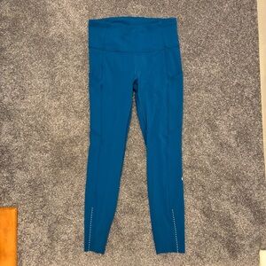 Lululemon sz 6 fast and free tights 25” nulux blue nile